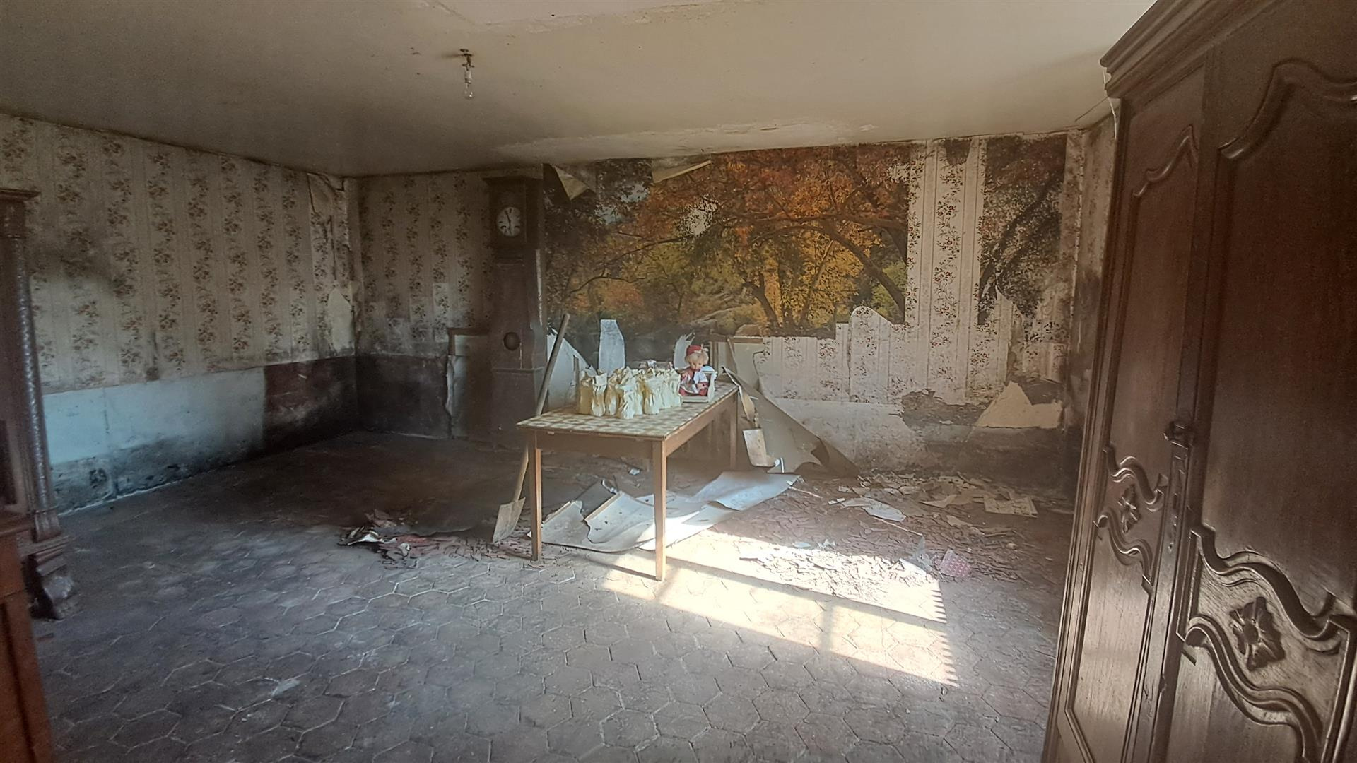 ANCIEN CORPS DE FERME décomposé de la manière suivante : Maison d'habitation : cuisine, séjour, une chambre, SLA Ferté VIDAME